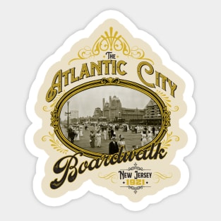 Atlantic City Boardwalk Sticker